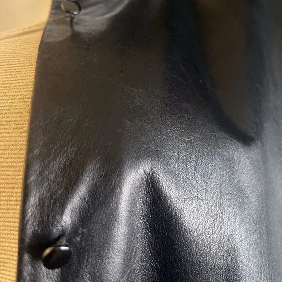 COPY - Black Lambskin Leather Shirt/Jacket fitted shacket by Wilson Leather - Picture 6 of 13